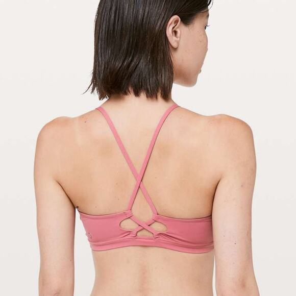 Lululemon Shoreline Cherry Tint Mauve Padded Bikini Top Size 8 - Picture 2 of 5